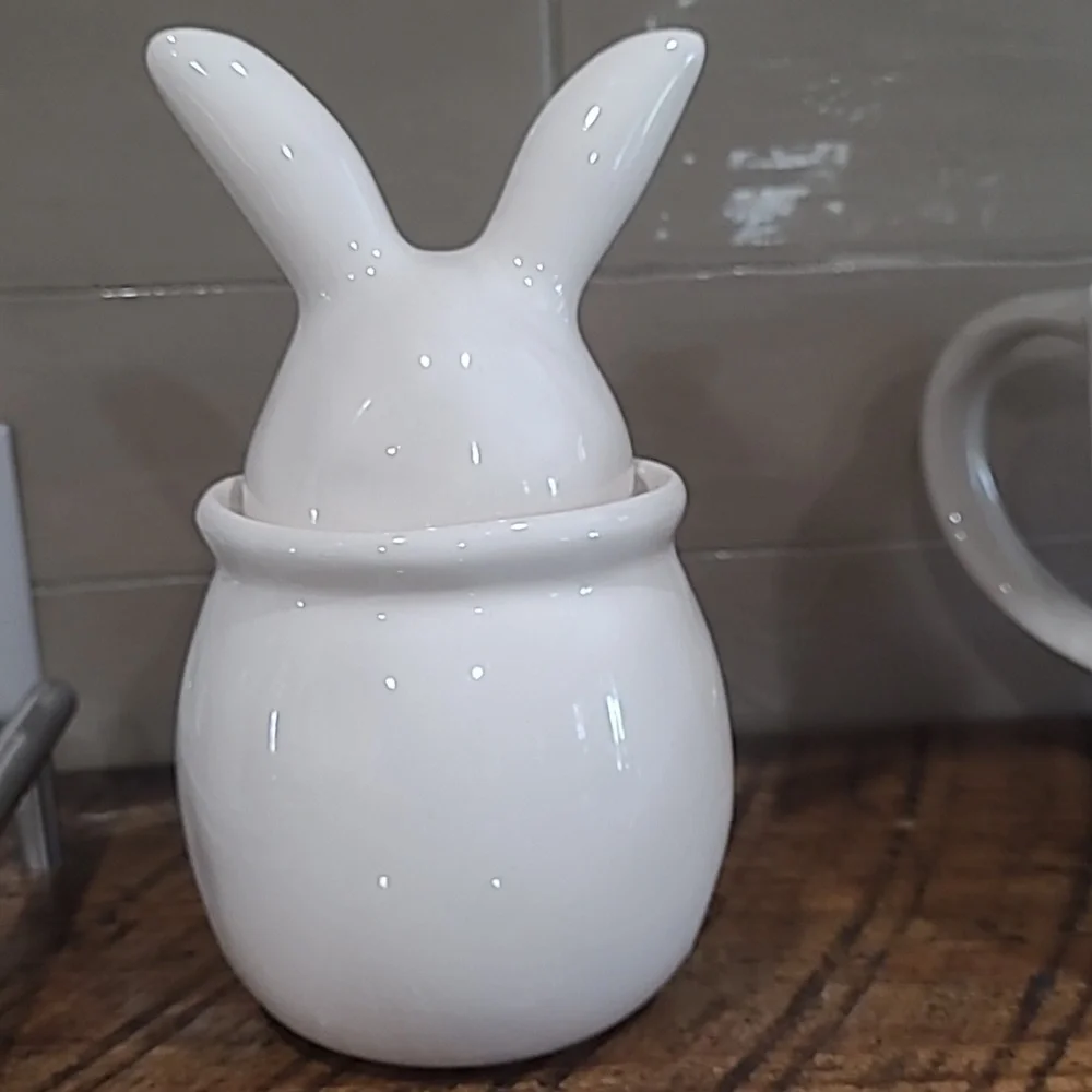 Rae Dunn White Bunny Sugar Jar - Picture 2 of 5